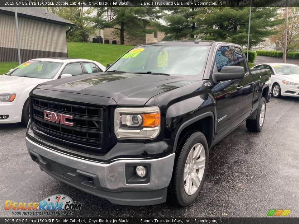 2015 GMC Sierra 1500 SLE Double Cab 4x4 Onyx Black / Jet Black Photo #2