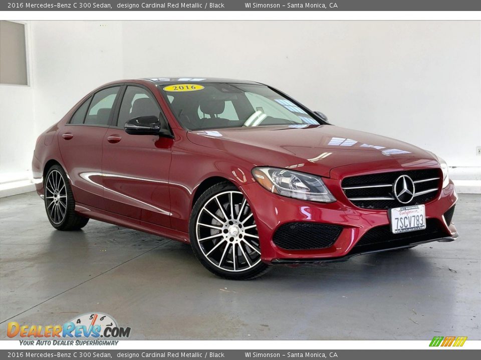 2016 Mercedes-Benz C 300 Sedan designo Cardinal Red Metallic / Black Photo #34