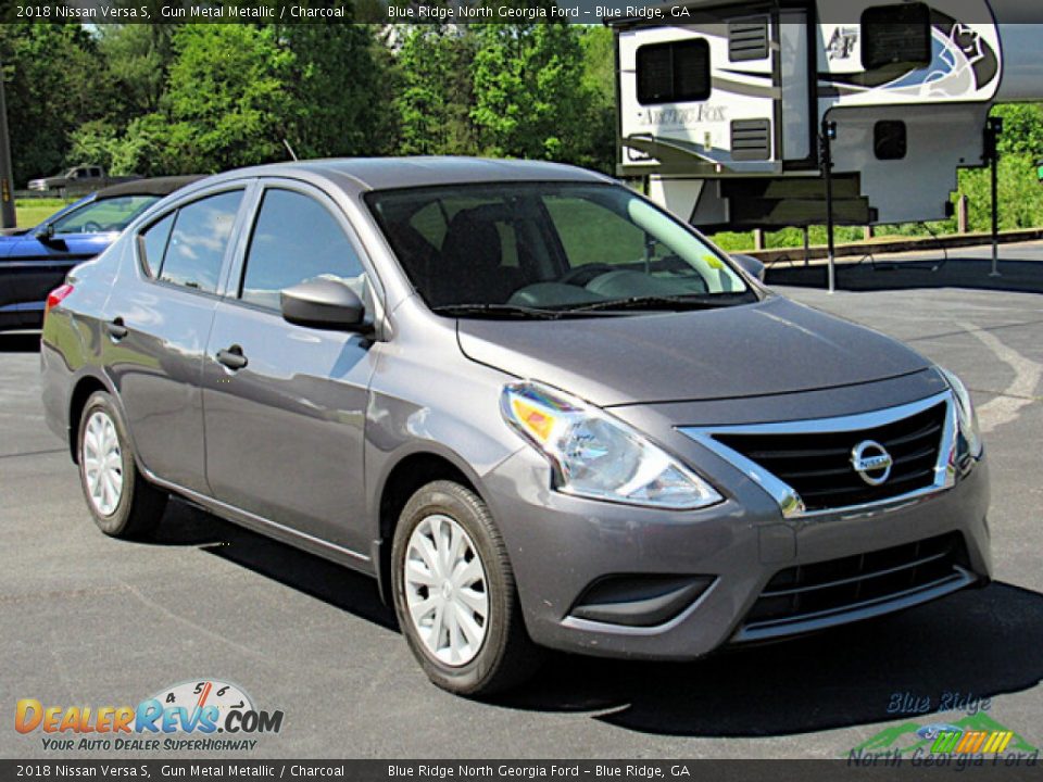 2018 Nissan Versa S Gun Metal Metallic / Charcoal Photo #7