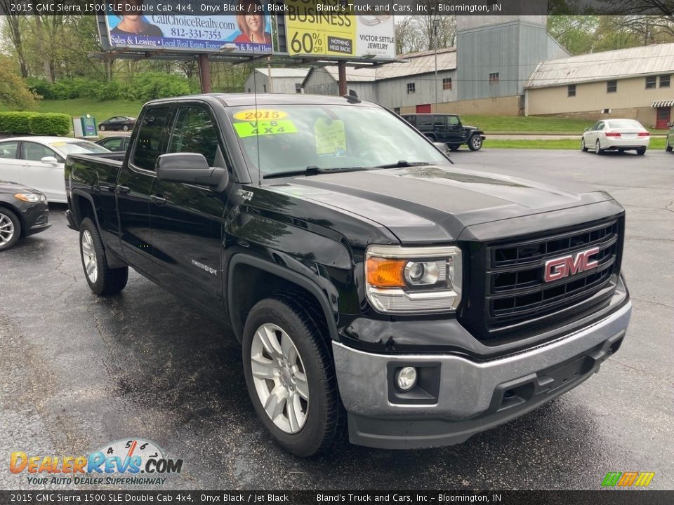 2015 GMC Sierra 1500 SLE Double Cab 4x4 Onyx Black / Jet Black Photo #5