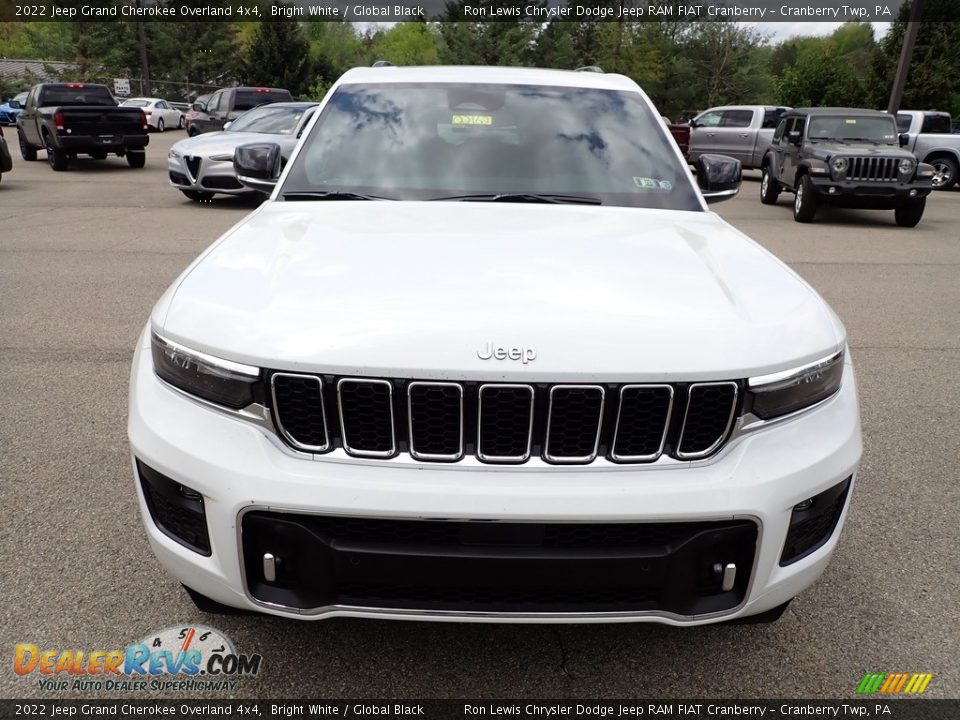 2022 Jeep Grand Cherokee Overland 4x4 Bright White / Global Black Photo #8