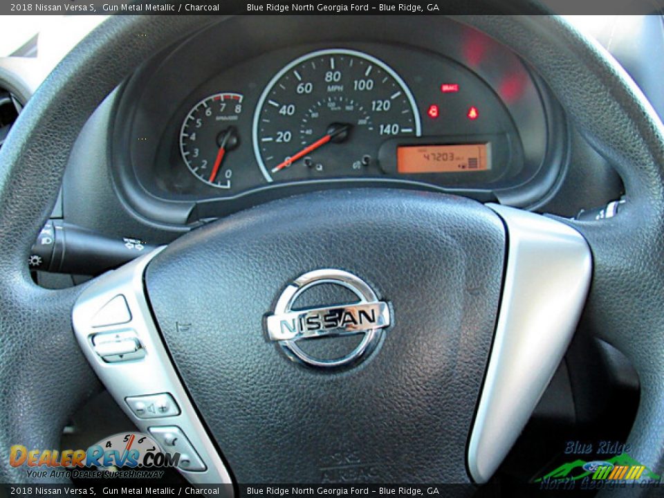 2018 Nissan Versa S Gun Metal Metallic / Charcoal Photo #15