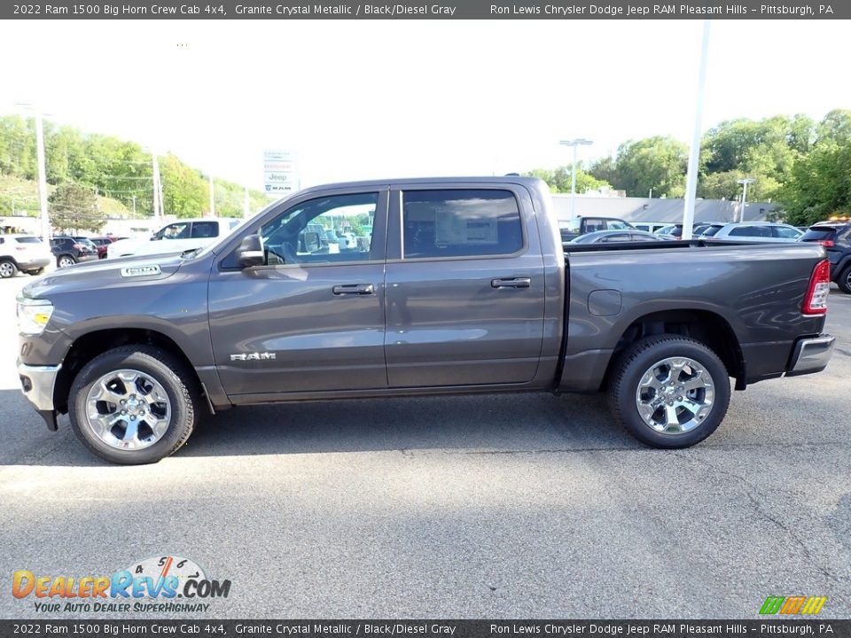 2022 Ram 1500 Big Horn Crew Cab 4x4 Granite Crystal Metallic / Black/Diesel Gray Photo #2