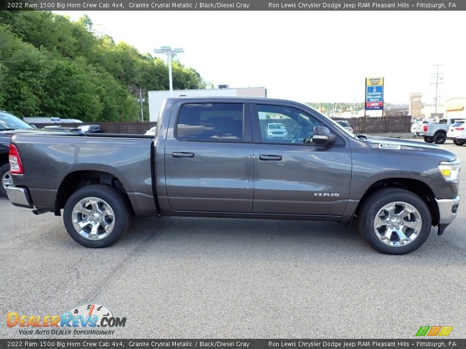 2022 Ram 1500 Big Horn Crew Cab 4x4 Granite Crystal Metallic / Black/Diesel Gray Photo #6