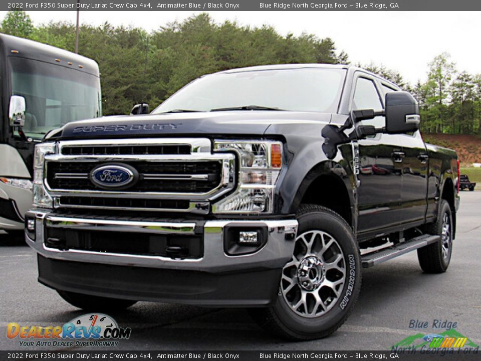 2022 Ford F350 Super Duty Lariat Crew Cab 4x4 Antimatter Blue / Black Onyx Photo #1