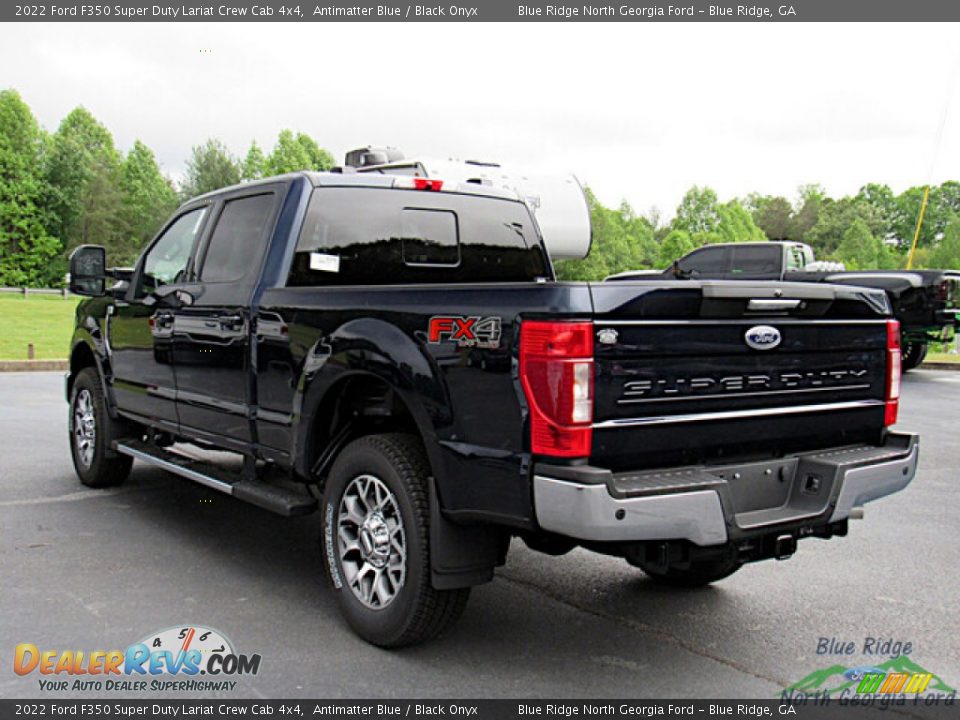 2022 Ford F350 Super Duty Lariat Crew Cab 4x4 Antimatter Blue / Black Onyx Photo #3