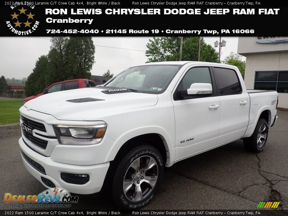 2022 Ram 1500 Laramie G/T Crew Cab 4x4 Bright White / Black Photo #1