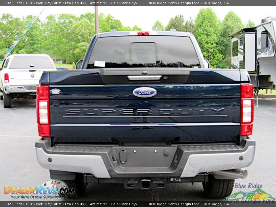 2022 Ford F350 Super Duty Lariat Crew Cab 4x4 Antimatter Blue / Black Onyx Photo #4