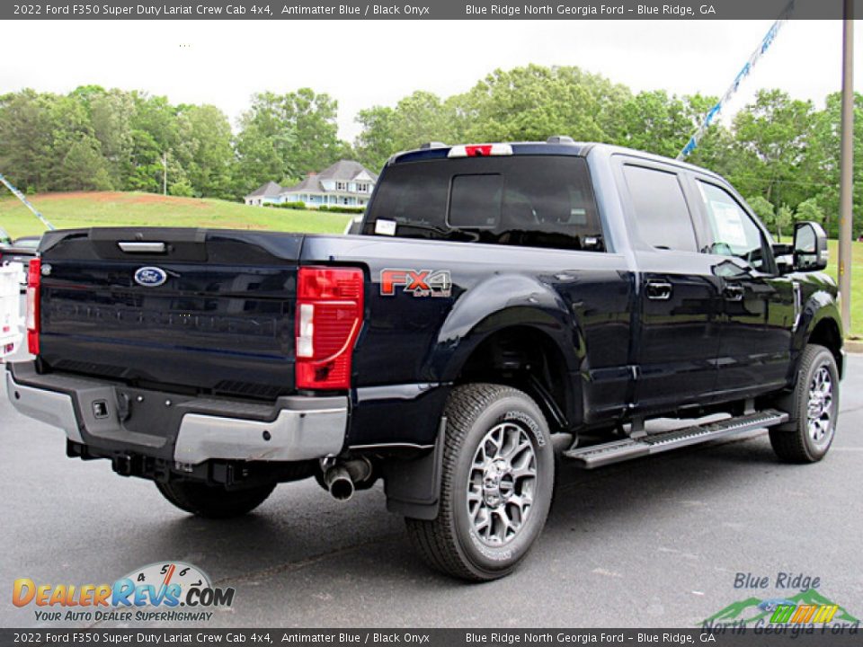 2022 Ford F350 Super Duty Lariat Crew Cab 4x4 Antimatter Blue / Black Onyx Photo #5