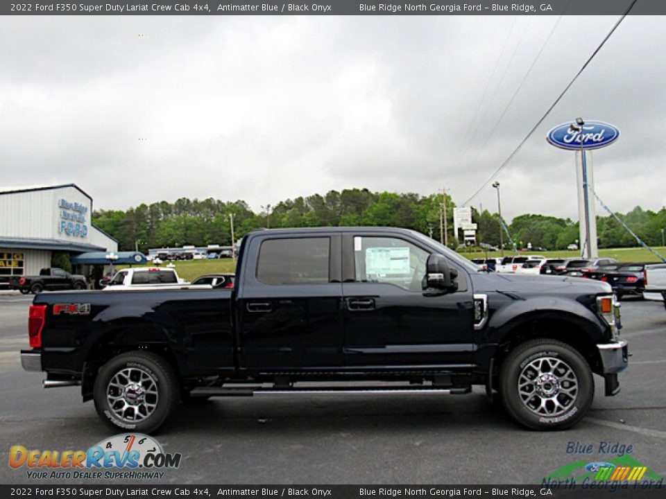 2022 Ford F350 Super Duty Lariat Crew Cab 4x4 Antimatter Blue / Black Onyx Photo #6