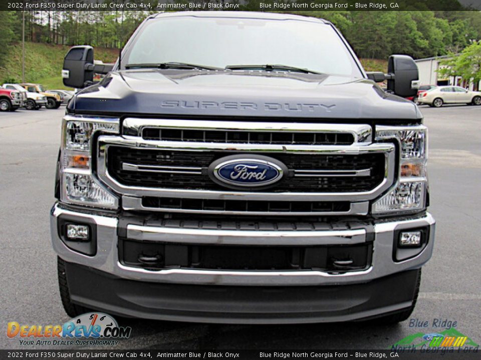 2022 Ford F350 Super Duty Lariat Crew Cab 4x4 Antimatter Blue / Black Onyx Photo #8