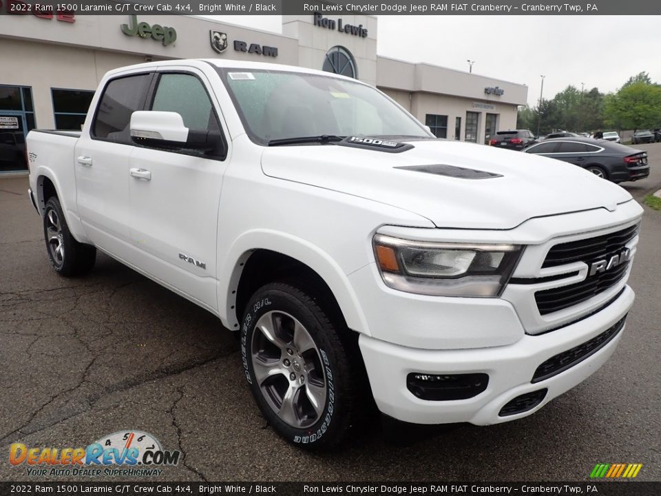 2022 Ram 1500 Laramie G/T Crew Cab 4x4 Bright White / Black Photo #7