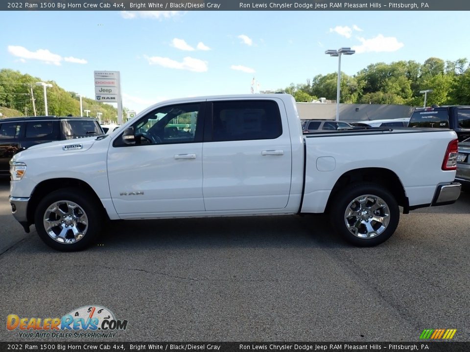 2022 Ram 1500 Big Horn Crew Cab 4x4 Bright White / Black/Diesel Gray Photo #2