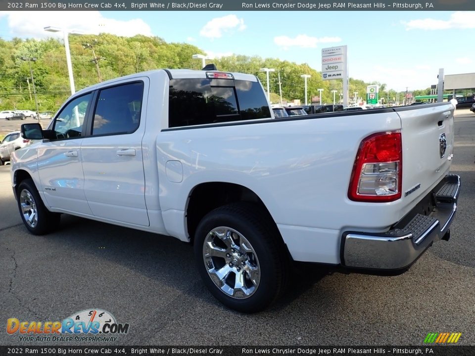 2022 Ram 1500 Big Horn Crew Cab 4x4 Bright White / Black/Diesel Gray Photo #3