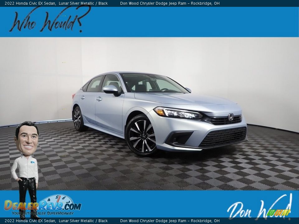 2022 Honda Civic EX Sedan Lunar Silver Metallic / Black Photo #1