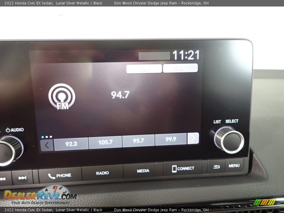 2022 Honda Civic EX Sedan Lunar Silver Metallic / Black Photo #3