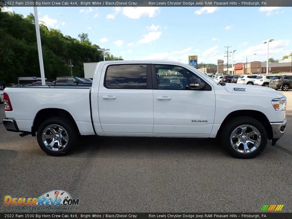 2022 Ram 1500 Big Horn Crew Cab 4x4 Bright White / Black/Diesel Gray Photo #6