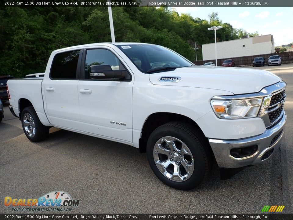 2022 Ram 1500 Big Horn Crew Cab 4x4 Bright White / Black/Diesel Gray Photo #7