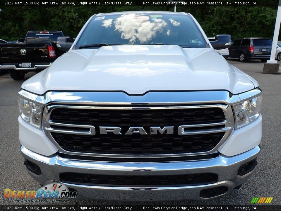 2022 Ram 1500 Big Horn Crew Cab 4x4 Bright White / Black/Diesel Gray Photo #8