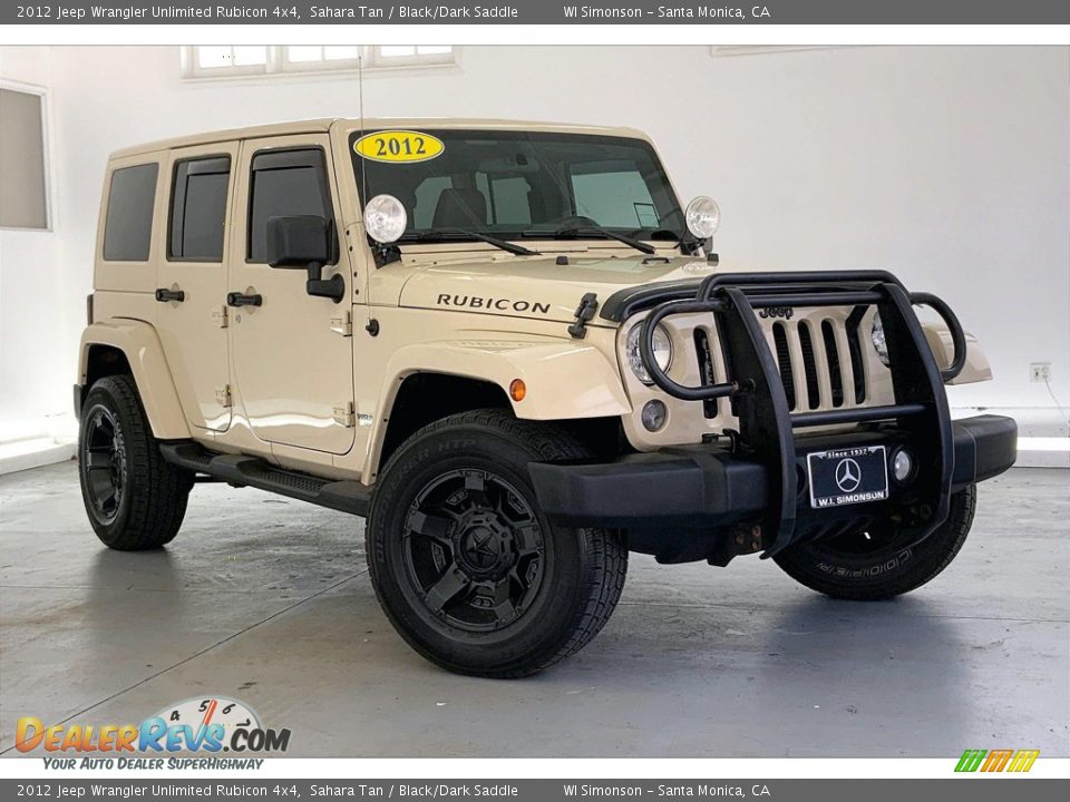 2012 Jeep Wrangler Unlimited Rubicon 4x4 Sahara Tan / Black/Dark Saddle Photo #33