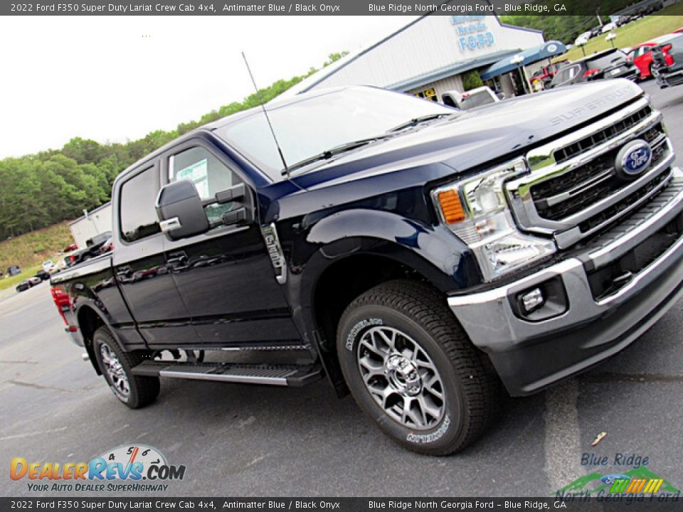 2022 Ford F350 Super Duty Lariat Crew Cab 4x4 Antimatter Blue / Black Onyx Photo #27