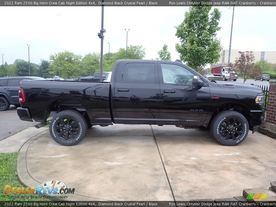 2022 Ram 2500 Big Horn Crew Cab Night Edition 4x4 Diamond Black Crystal Pearl / Black Photo #6