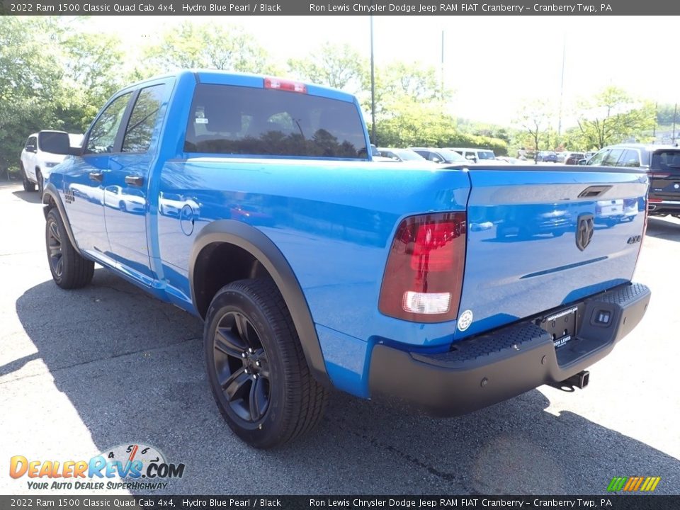 2022 Ram 1500 Classic Quad Cab 4x4 Hydro Blue Pearl / Black Photo #3