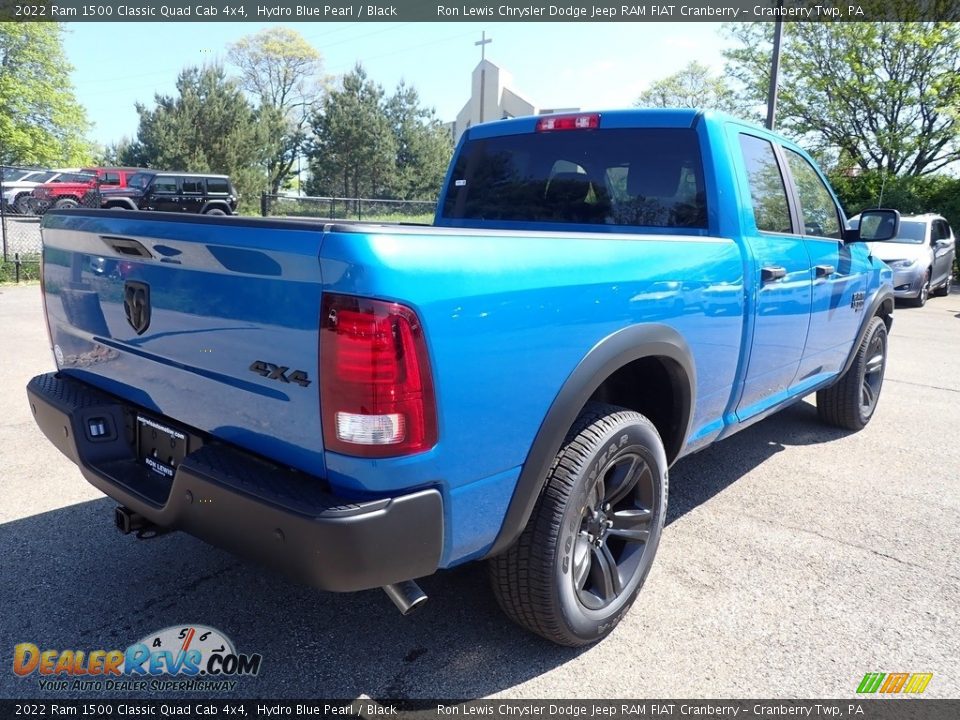 2022 Ram 1500 Classic Quad Cab 4x4 Hydro Blue Pearl / Black Photo #5