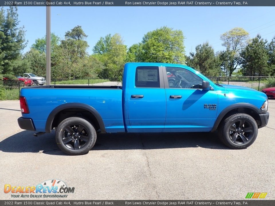 2022 Ram 1500 Classic Quad Cab 4x4 Hydro Blue Pearl / Black Photo #6