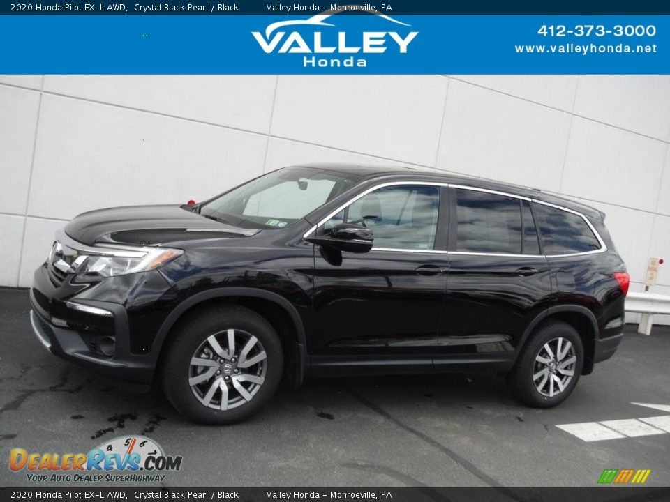 2020 Honda Pilot EX-L AWD Crystal Black Pearl / Black Photo #2