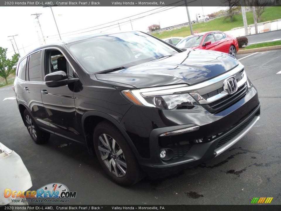 2020 Honda Pilot EX-L AWD Crystal Black Pearl / Black Photo #6