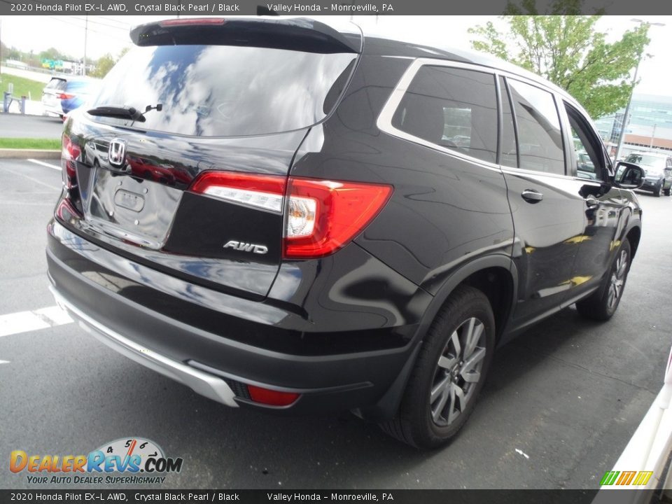 2020 Honda Pilot EX-L AWD Crystal Black Pearl / Black Photo #7