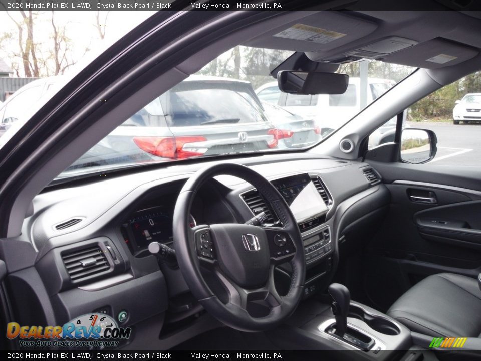 2020 Honda Pilot EX-L AWD Crystal Black Pearl / Black Photo #12