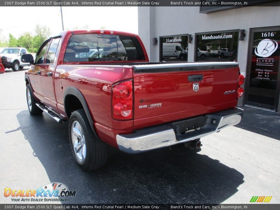 2007 Dodge Ram 1500 SLT Quad Cab 4x4 Inferno Red Crystal Pearl / Medium Slate Gray Photo #3