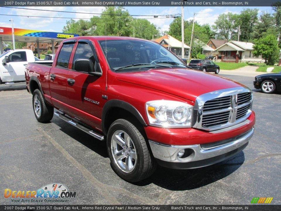 2007 Dodge Ram 1500 SLT Quad Cab 4x4 Inferno Red Crystal Pearl / Medium Slate Gray Photo #5