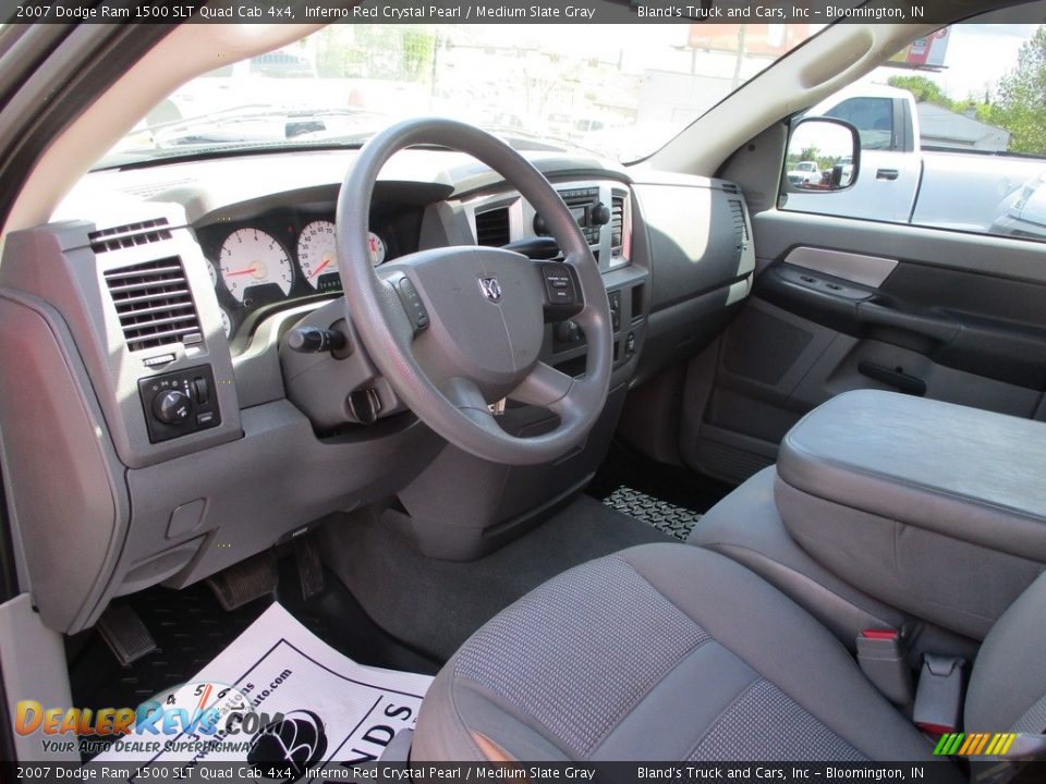 2007 Dodge Ram 1500 SLT Quad Cab 4x4 Inferno Red Crystal Pearl / Medium Slate Gray Photo #6