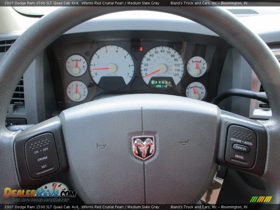 2007 Dodge Ram 1500 SLT Quad Cab 4x4 Inferno Red Crystal Pearl / Medium Slate Gray Photo #13
