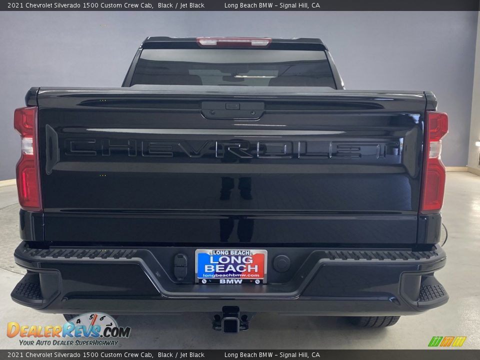 2021 Chevrolet Silverado 1500 Custom Crew Cab Black / Jet Black Photo #4