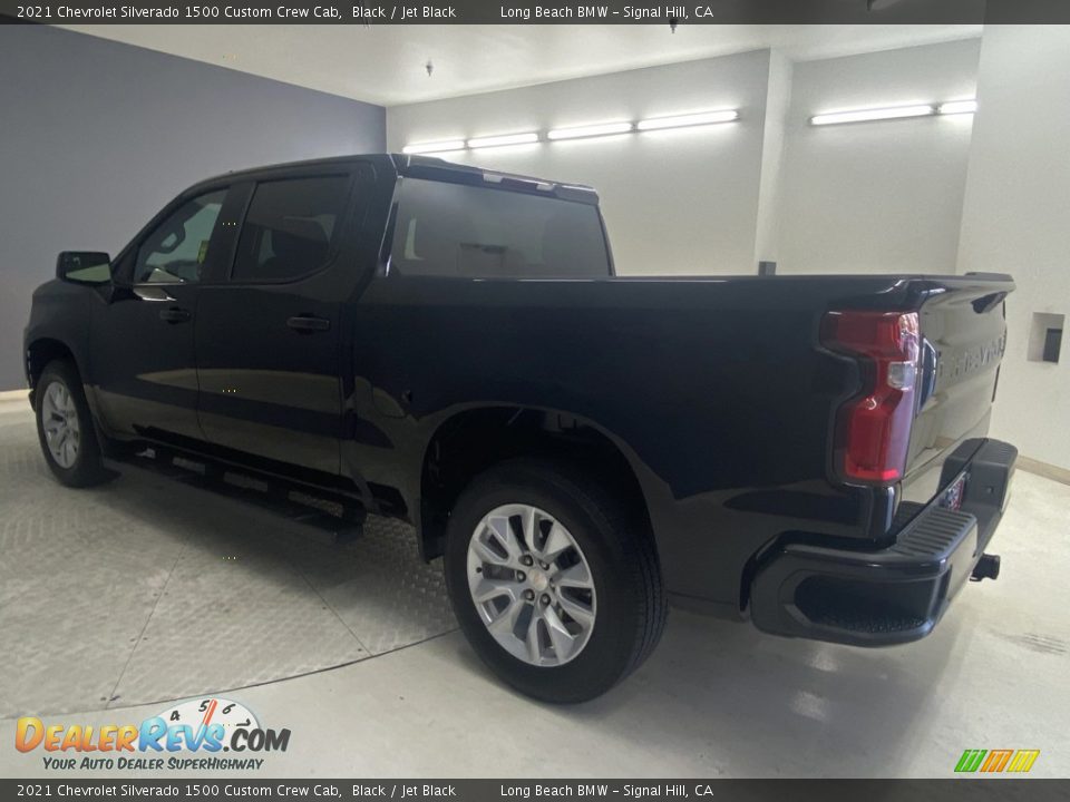 2021 Chevrolet Silverado 1500 Custom Crew Cab Black / Jet Black Photo #5