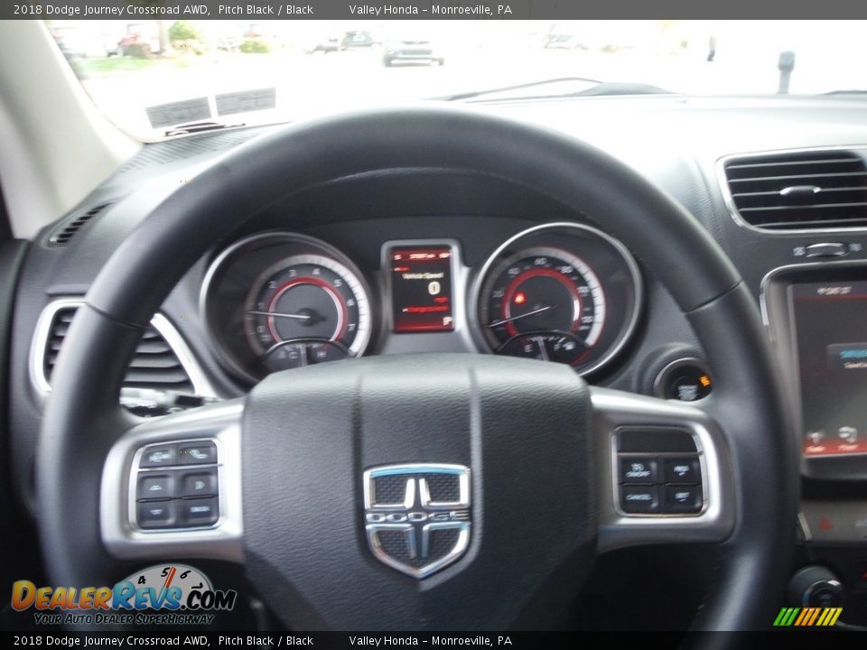 2018 Dodge Journey Crossroad AWD Pitch Black / Black Photo #24