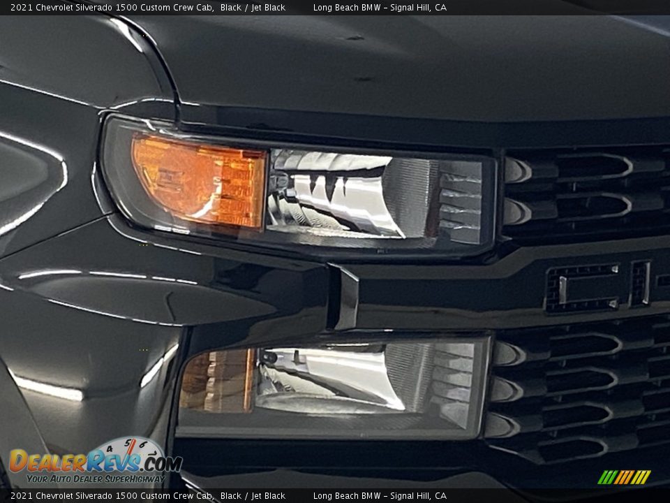 2021 Chevrolet Silverado 1500 Custom Crew Cab Black / Jet Black Photo #7