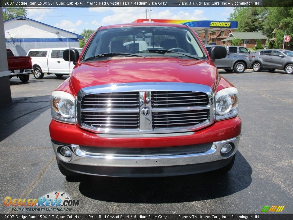 2007 Dodge Ram 1500 SLT Quad Cab 4x4 Inferno Red Crystal Pearl / Medium Slate Gray Photo #22