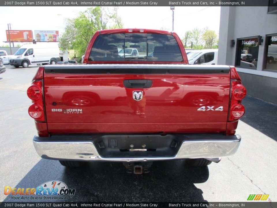 2007 Dodge Ram 1500 SLT Quad Cab 4x4 Inferno Red Crystal Pearl / Medium Slate Gray Photo #27