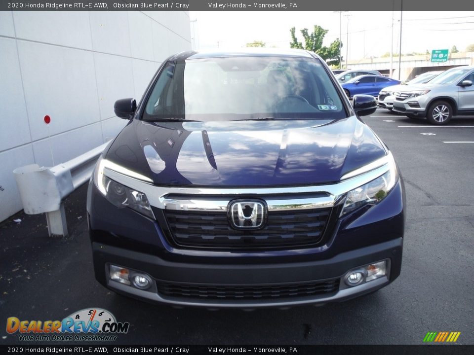 2020 Honda Ridgeline RTL-E AWD Obsidian Blue Pearl / Gray Photo #4