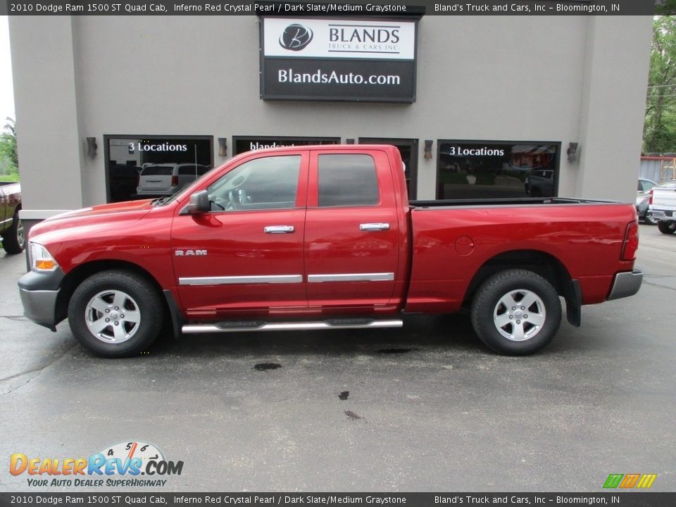 2010 Dodge Ram 1500 ST Quad Cab Inferno Red Crystal Pearl / Dark Slate/Medium Graystone Photo #1