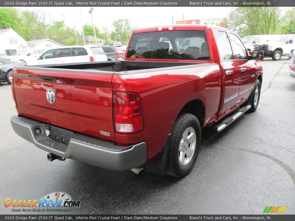 2010 Dodge Ram 1500 ST Quad Cab Inferno Red Crystal Pearl / Dark Slate/Medium Graystone Photo #4