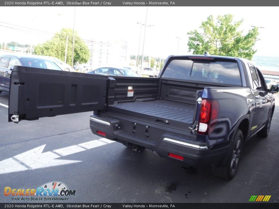 2020 Honda Ridgeline RTL-E AWD Obsidian Blue Pearl / Gray Photo #12