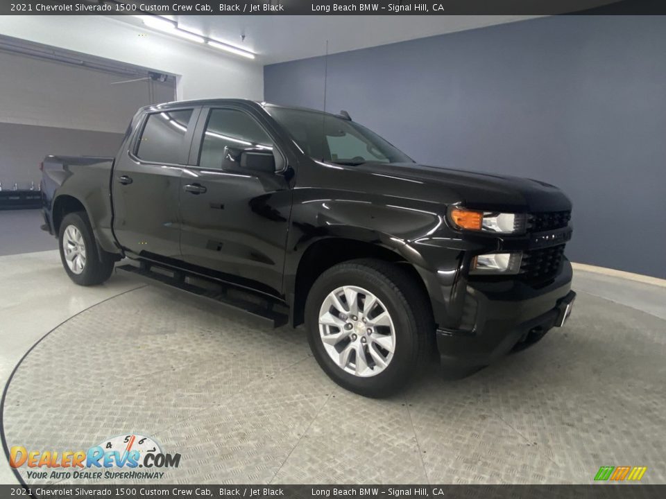 Black 2021 Chevrolet Silverado 1500 Custom Crew Cab Photo #31