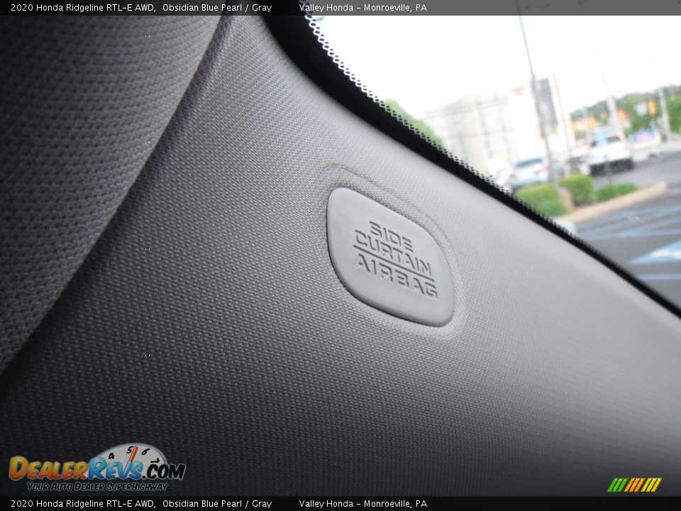 2020 Honda Ridgeline RTL-E AWD Obsidian Blue Pearl / Gray Photo #29