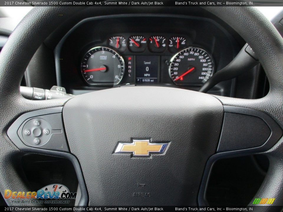 2017 Chevrolet Silverado 1500 Custom Double Cab 4x4 Summit White / Dark Ash/Jet Black Photo #14